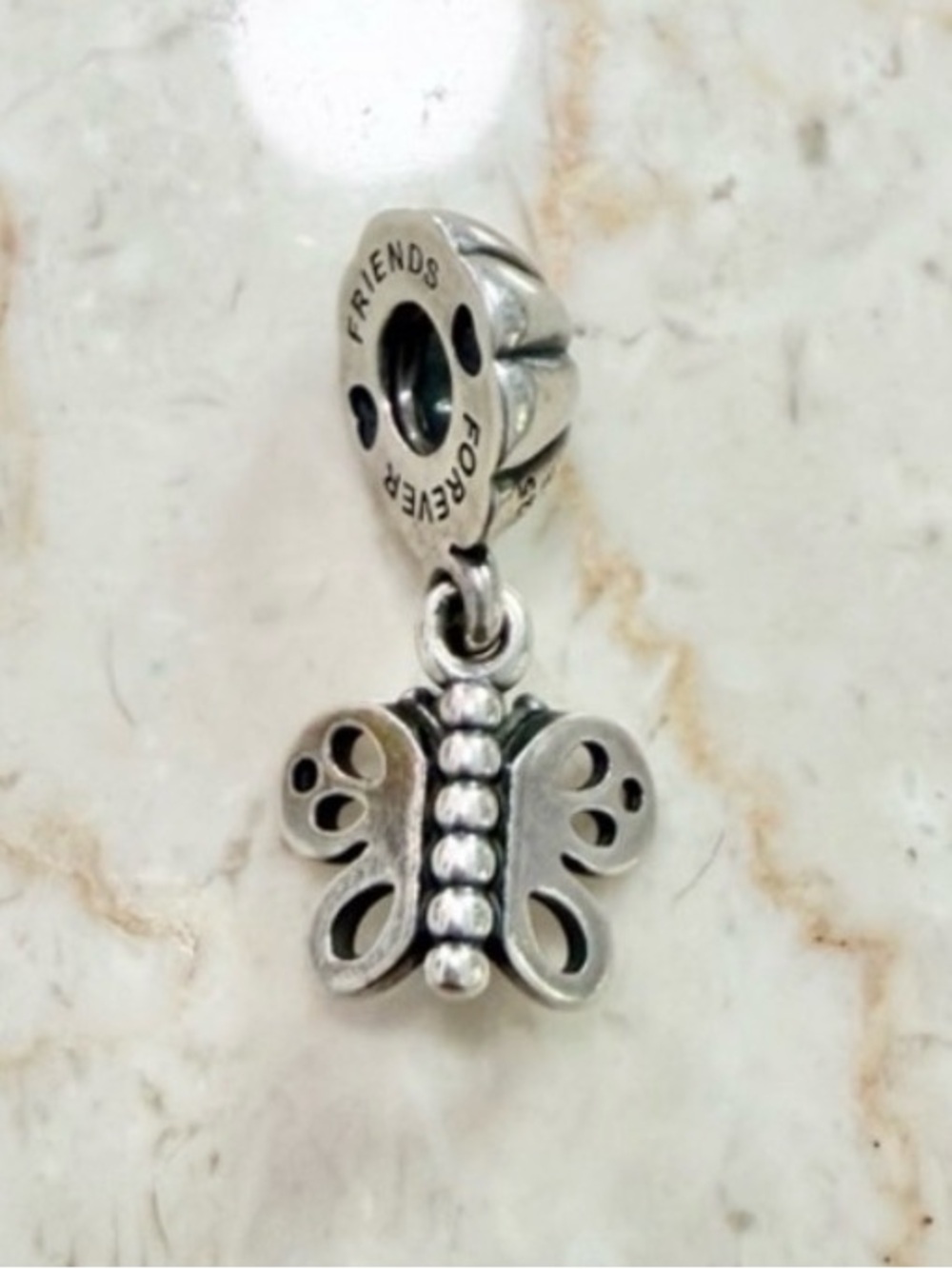 💜100% Authentic Pandora Sterling Silver 925 Butterfly Friends Forever Charm  💜
